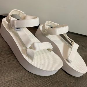 NWOT White Teva Sandals